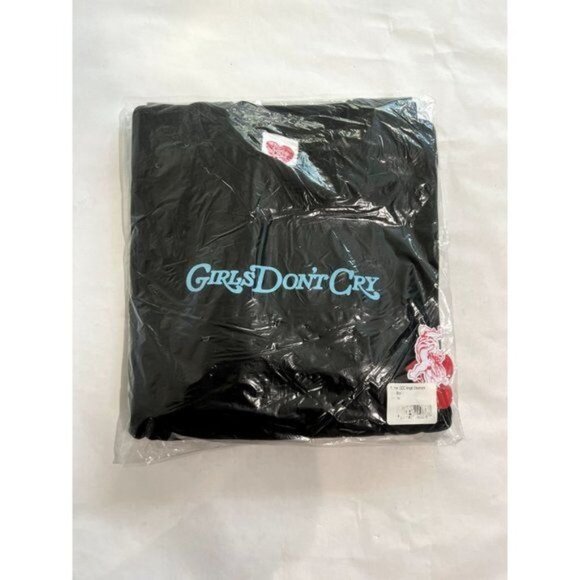 NWT Girls Don't Cry Angel Logo Sweatshirt in Black Blue - Picture 1 of 4